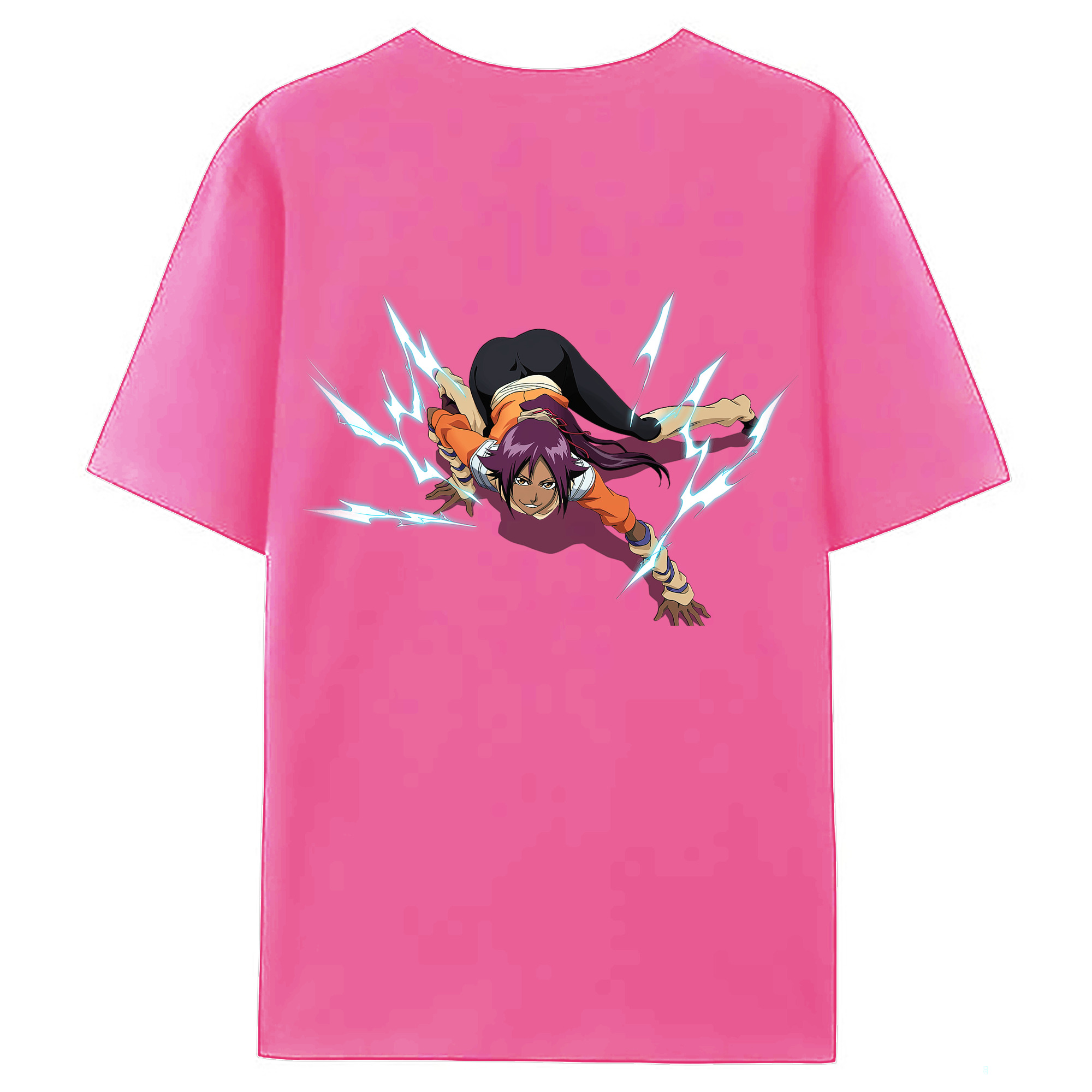 （画像用） ブリーチ 四楓院 夜一（しほういん よるいち） BLEACH Shihouin Yoruichi レディース半袖Tシャツ(バックプリント)